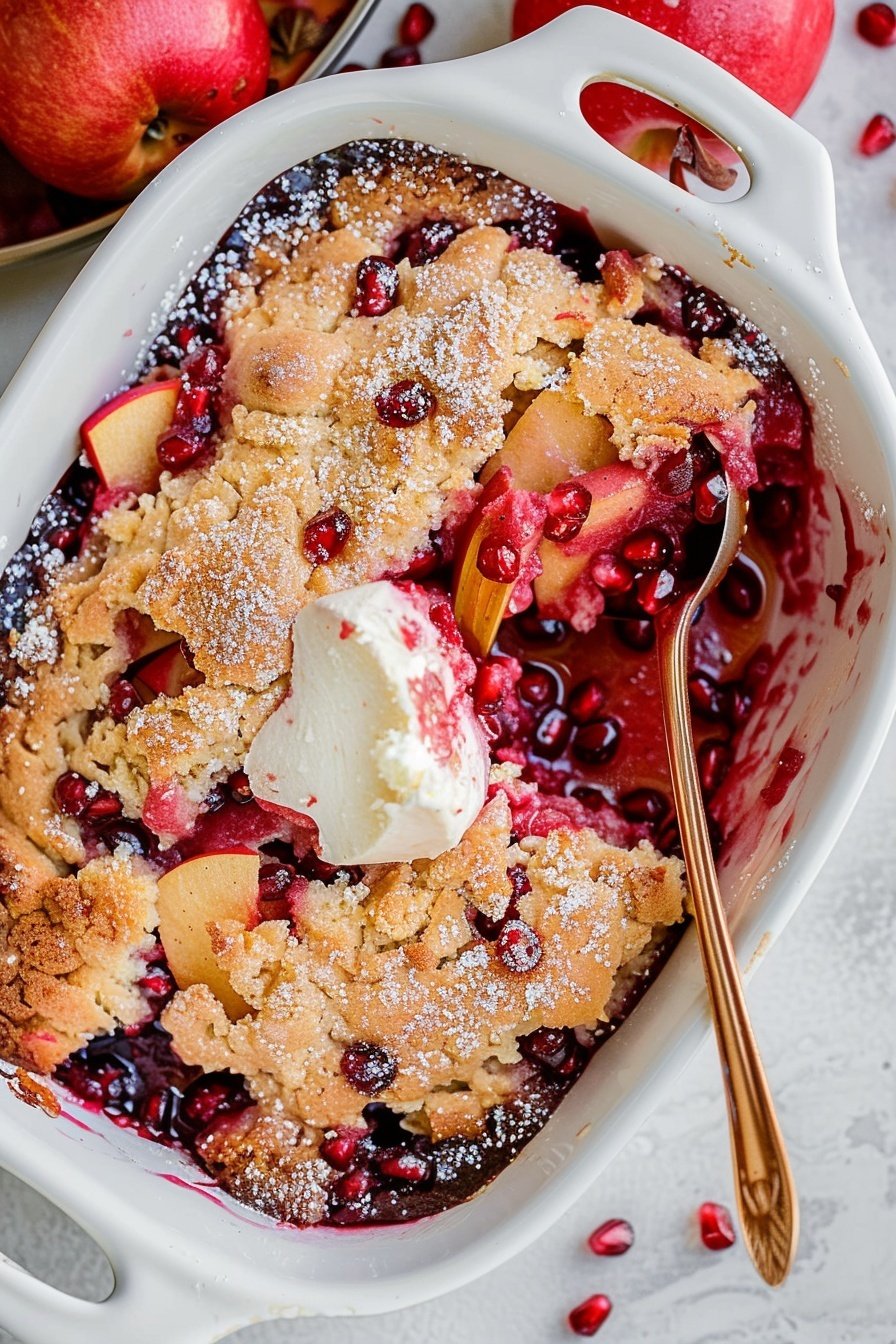 Cake Mix Pomegranate Apple Bake