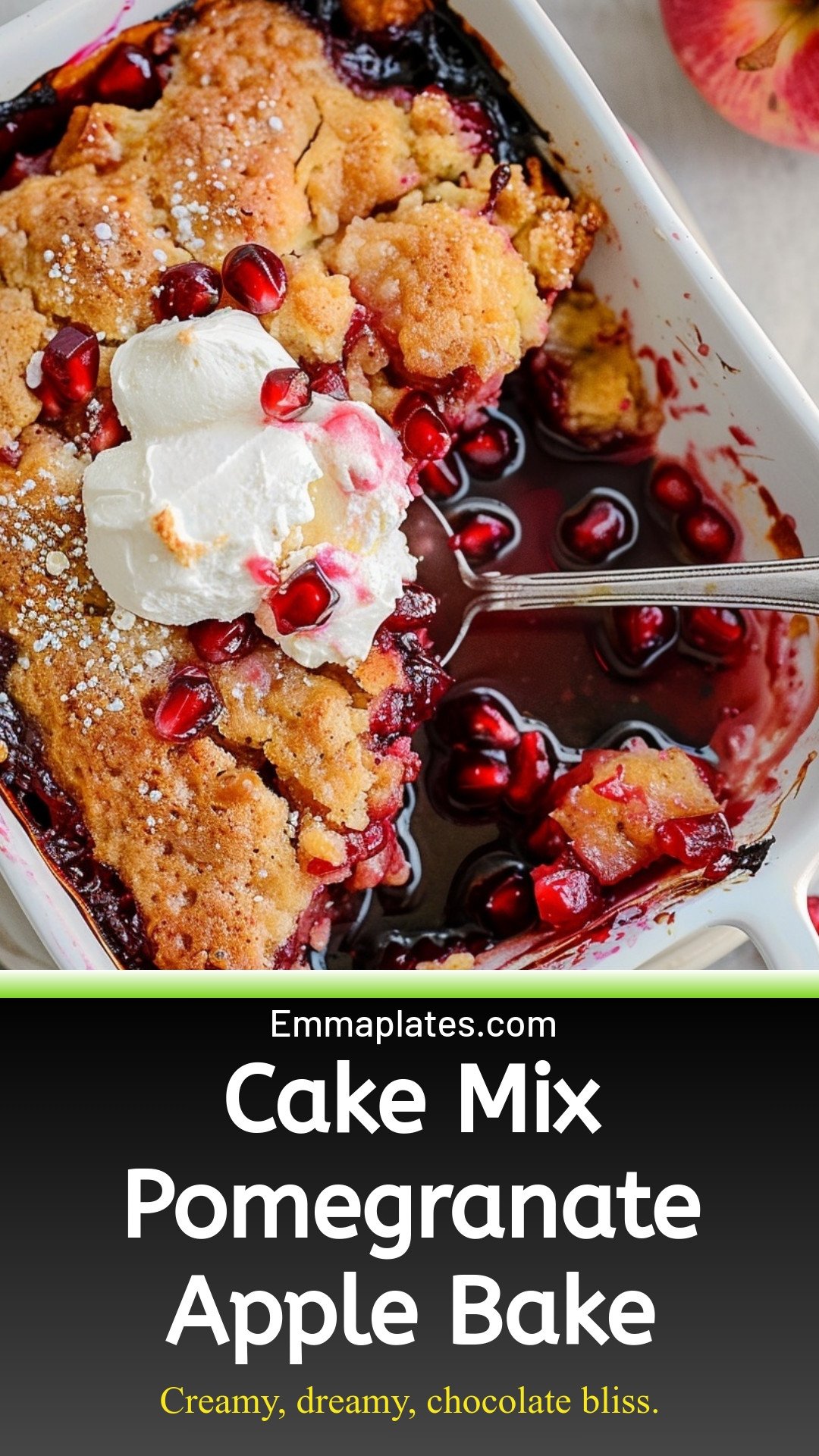 Cake Mix Pomegranate Apple Bake