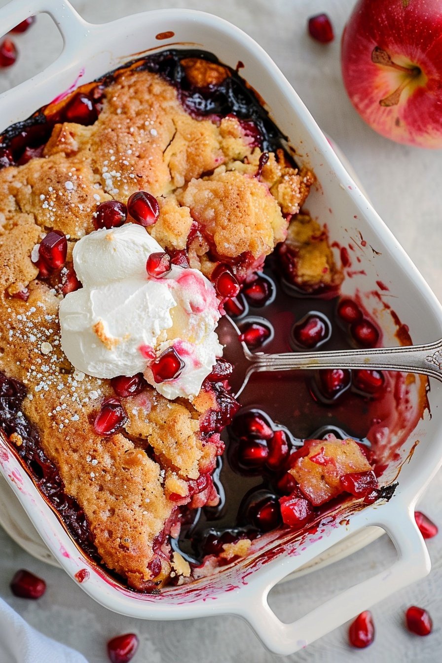 Cake Mix Pomegranate Apple Bake