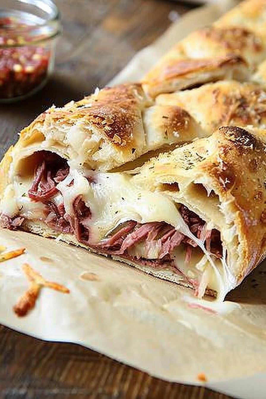 Corned Beef Calzone Bake