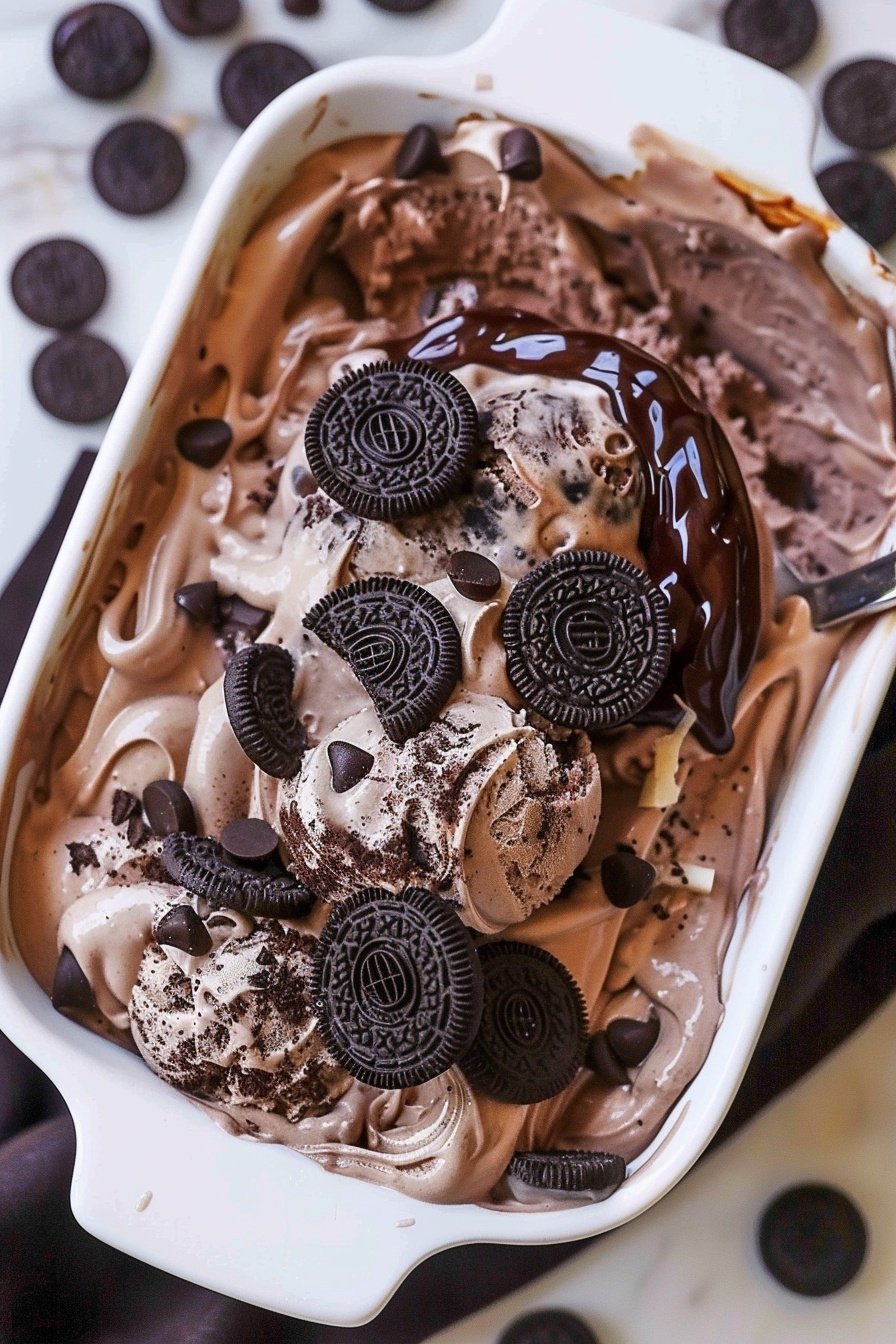 Easy Oreo Chocolate Ice Cream