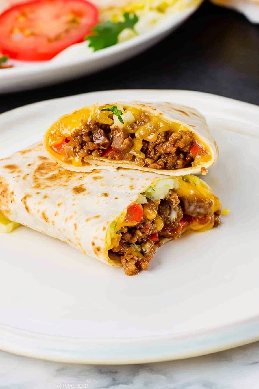Melted Beef and Cheese Wrap
