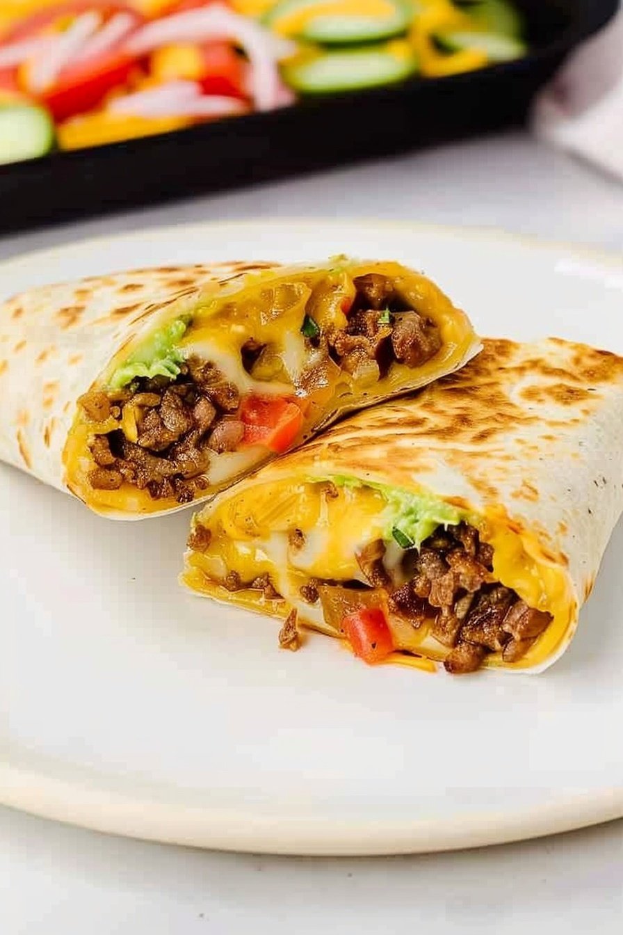 Melted Beef and Cheese Wrap