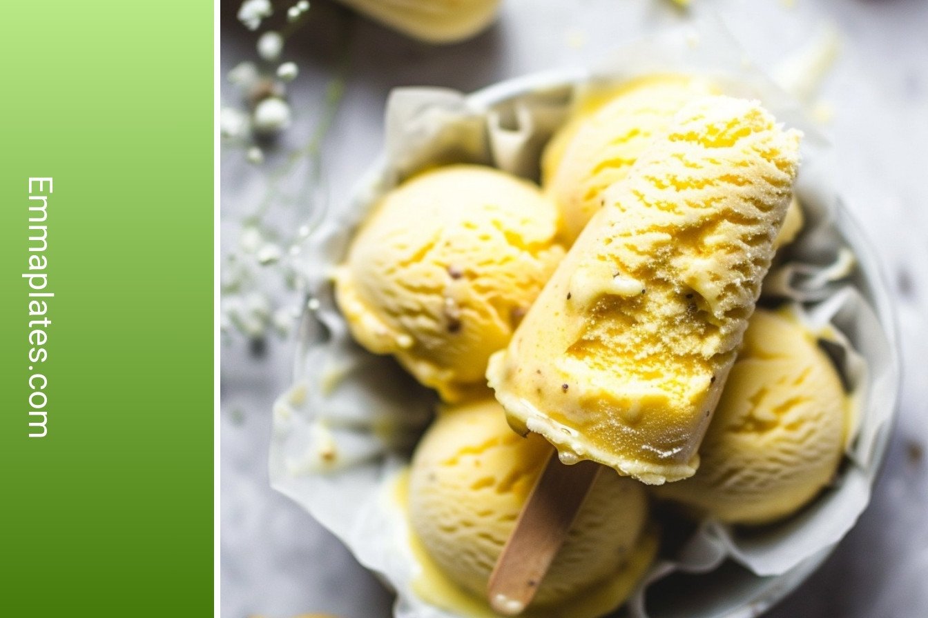 Zesty Frozen Sunshine Treat: Creamy, dreamy, and divine.