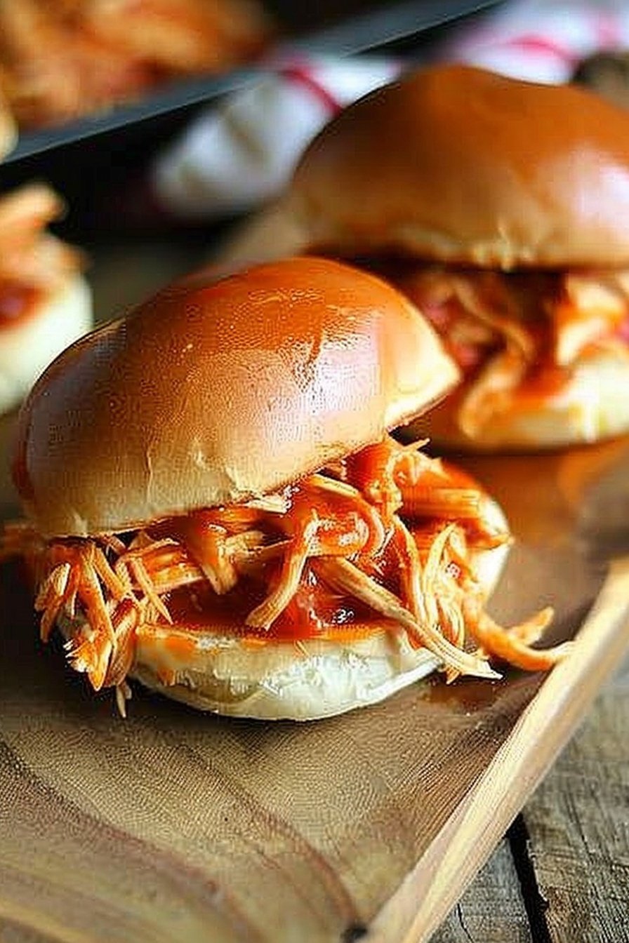 Zesty Shredded Chicken Sliders
