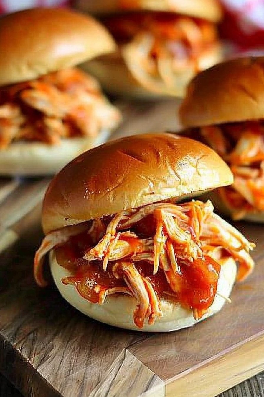Zesty Shredded Chicken Sliders