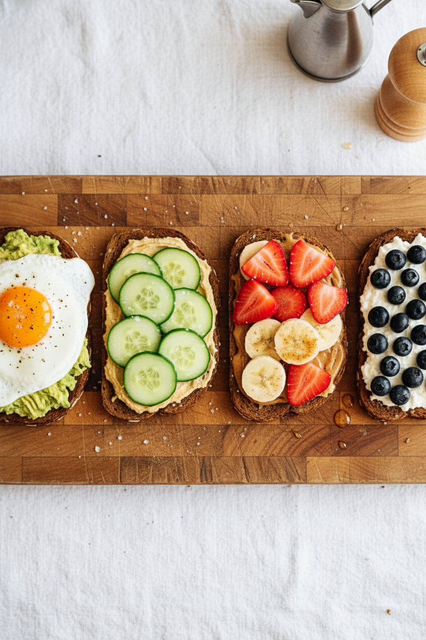 Healthy Toast Toppings (5 Flavor Options!)