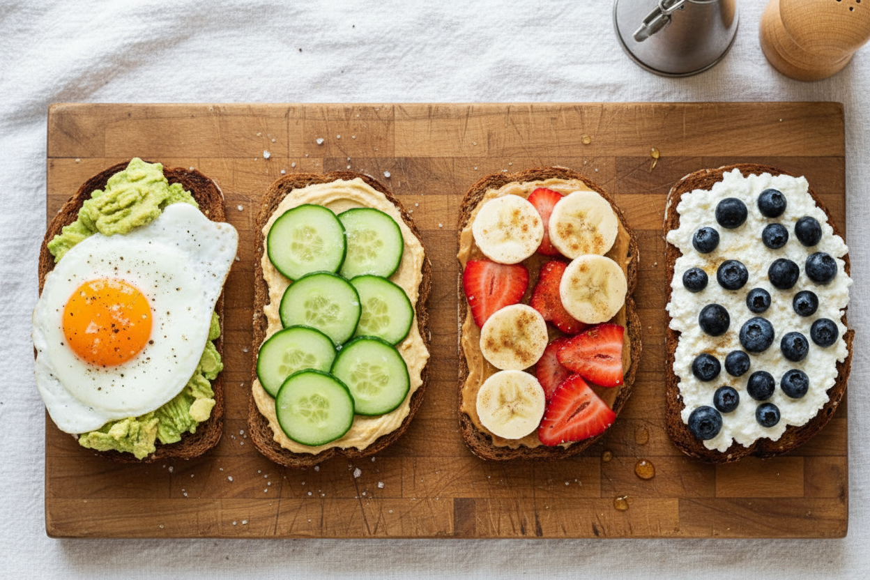 Healthy Toast Toppings (5 Flavor Options!)
