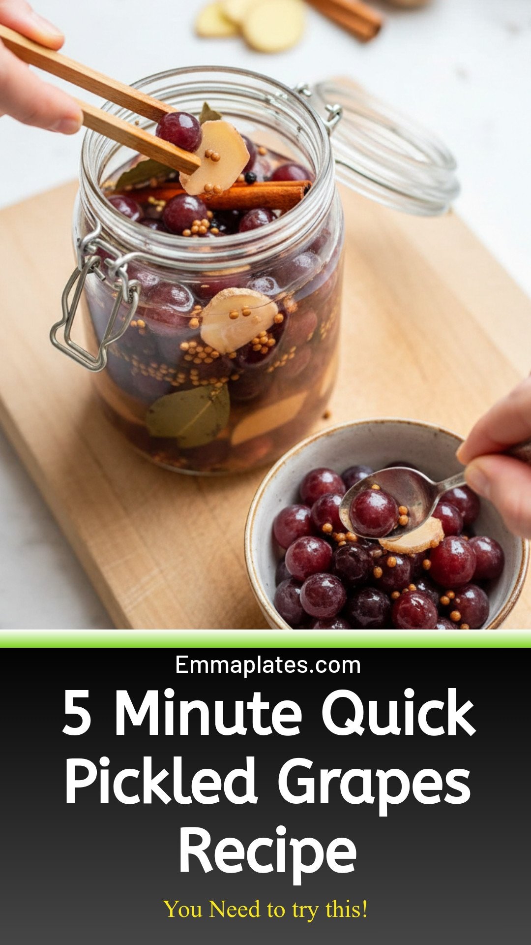 Quick Pickled Grapes (5 Minutes of Prep Work)