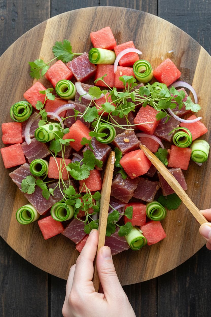 Ahi Tuna Watermelon Salad