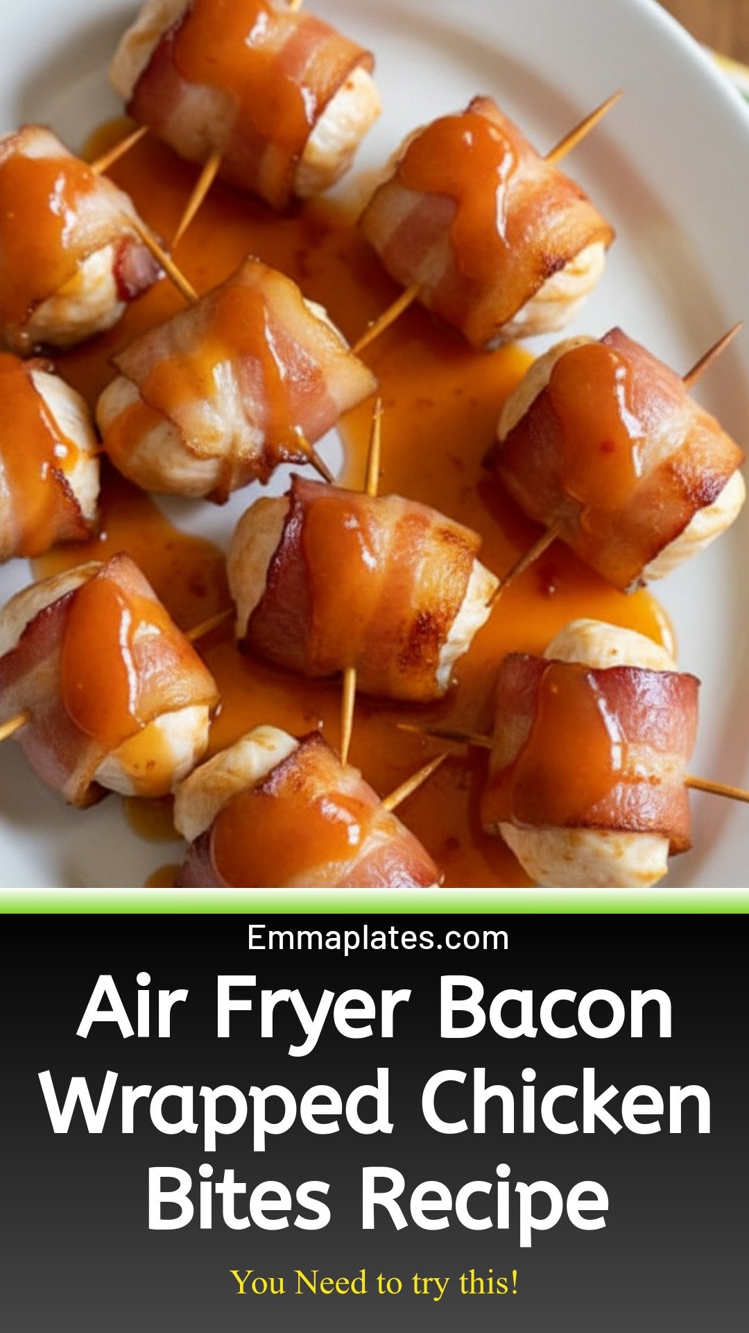 Air Fryer Bacon Wrapped Chicken Bites
