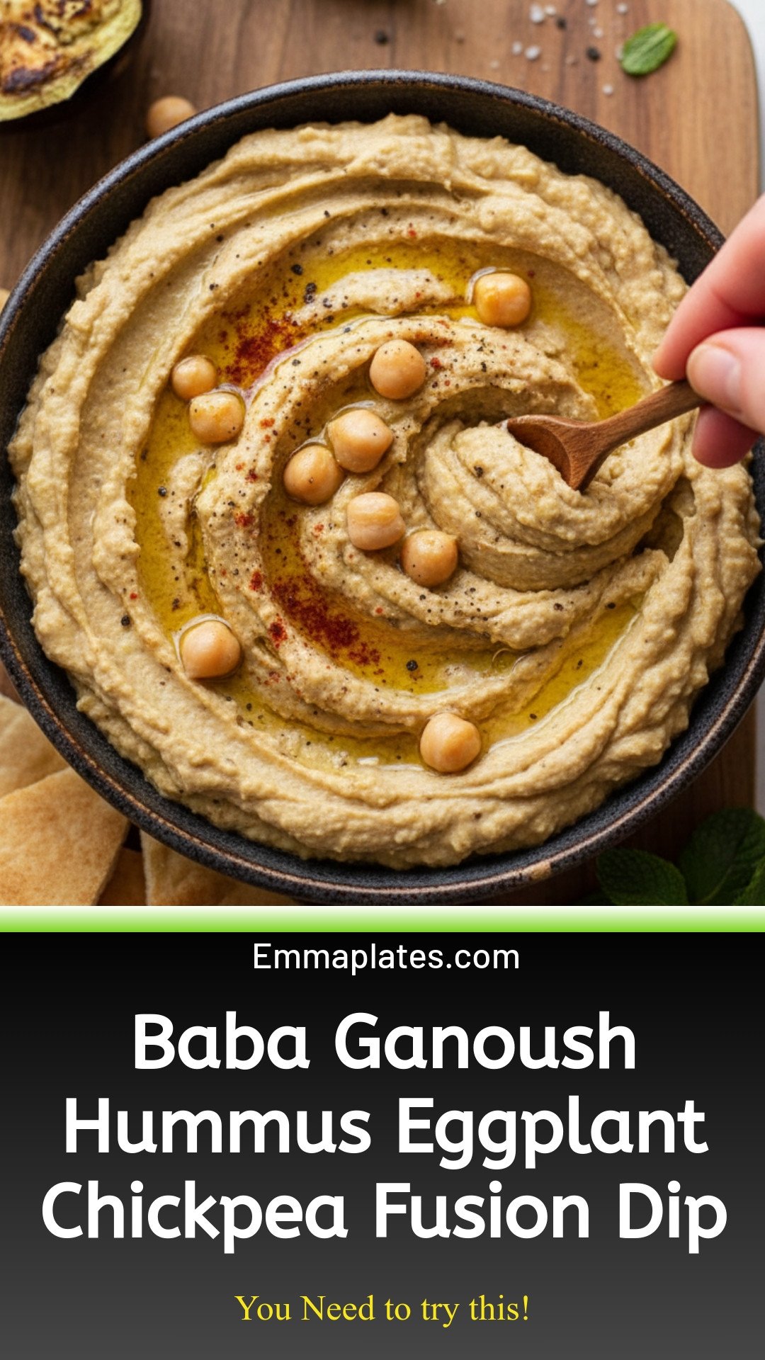 Baba Ganoush Hummus (Eggplant Meets Chickpeas!)