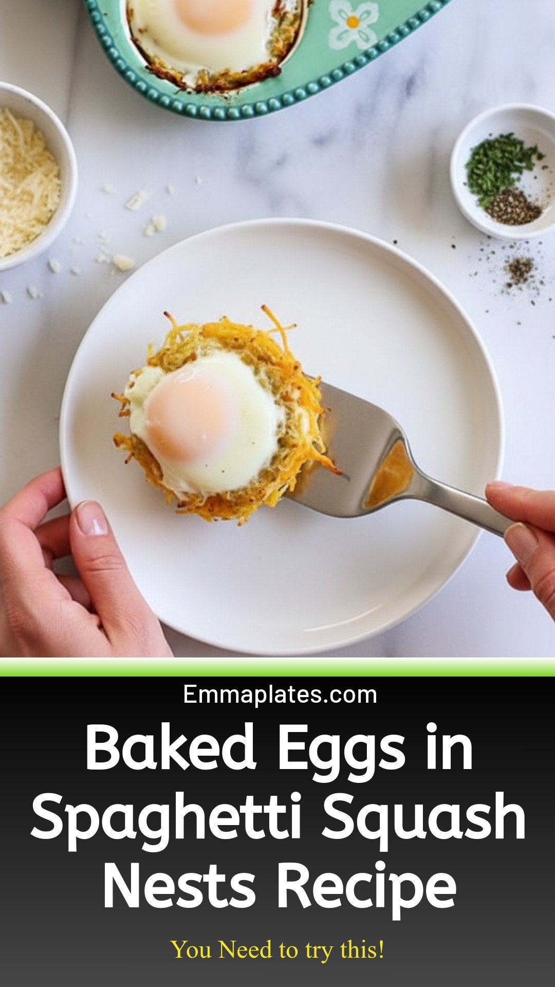Baked Eggs in Spaghetti Squash Nests