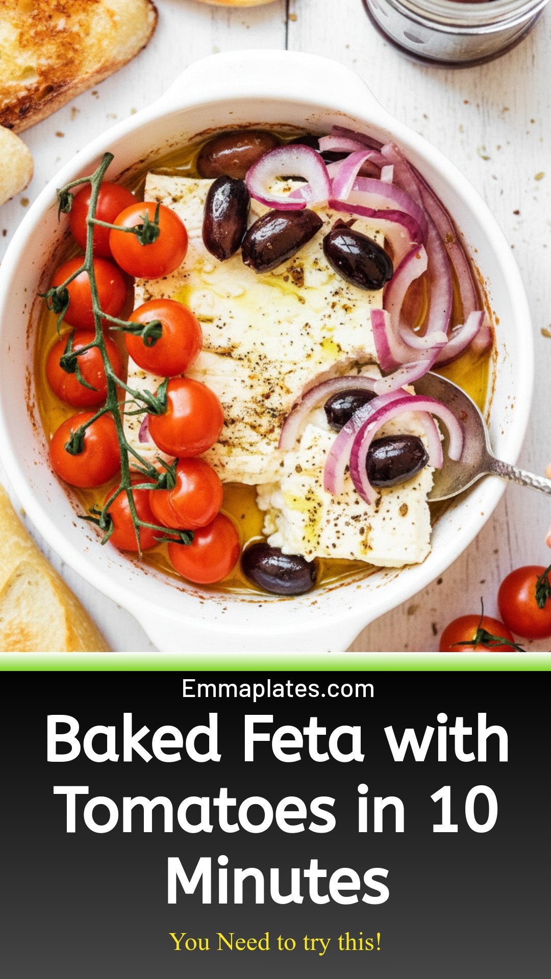 Baked Feta with Roasted Tomatoes (10 minutes)