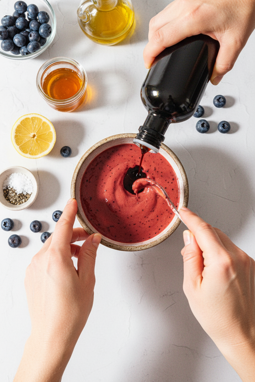 Astonishingly Good Balsamic Blueberry Vinaigrette