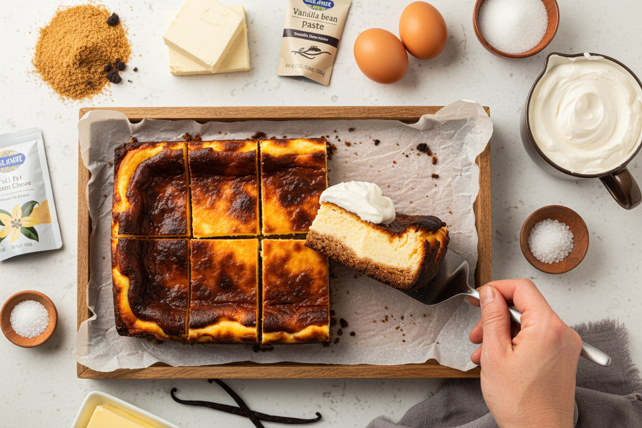 Basque Cheesecake Bars