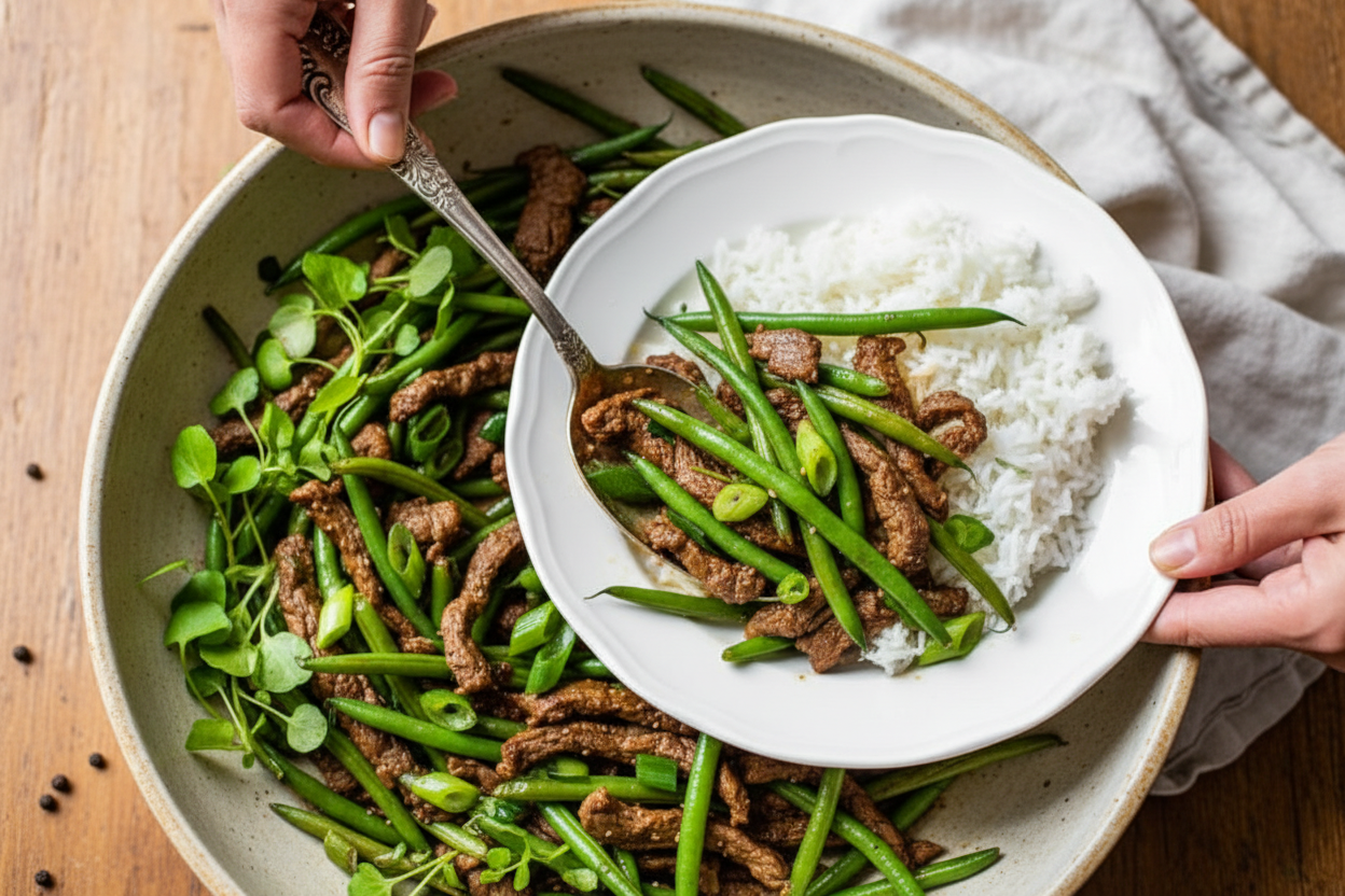Beef Negimaki Stir Fry