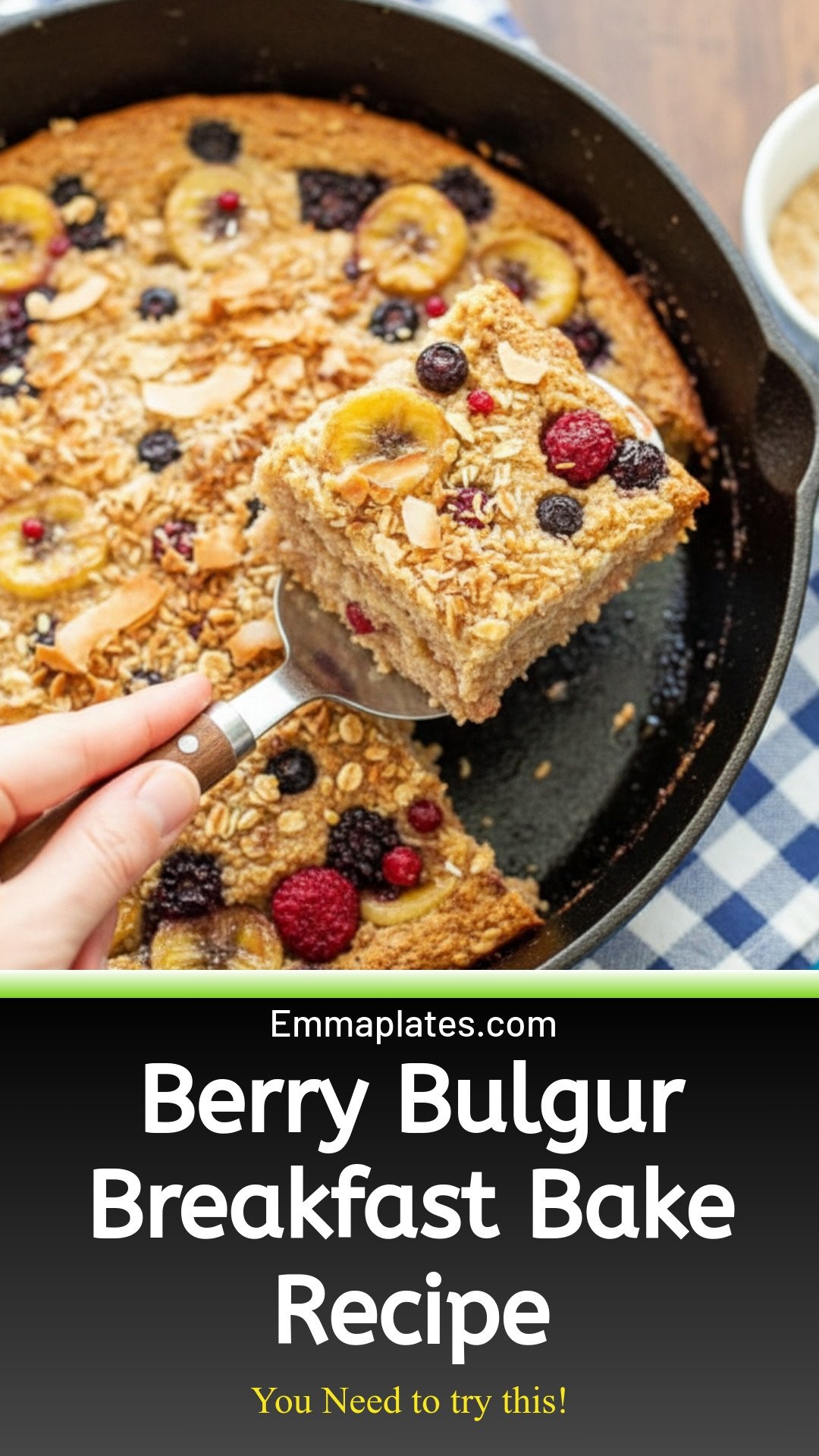 Berry Bulgur Breakfast Bake