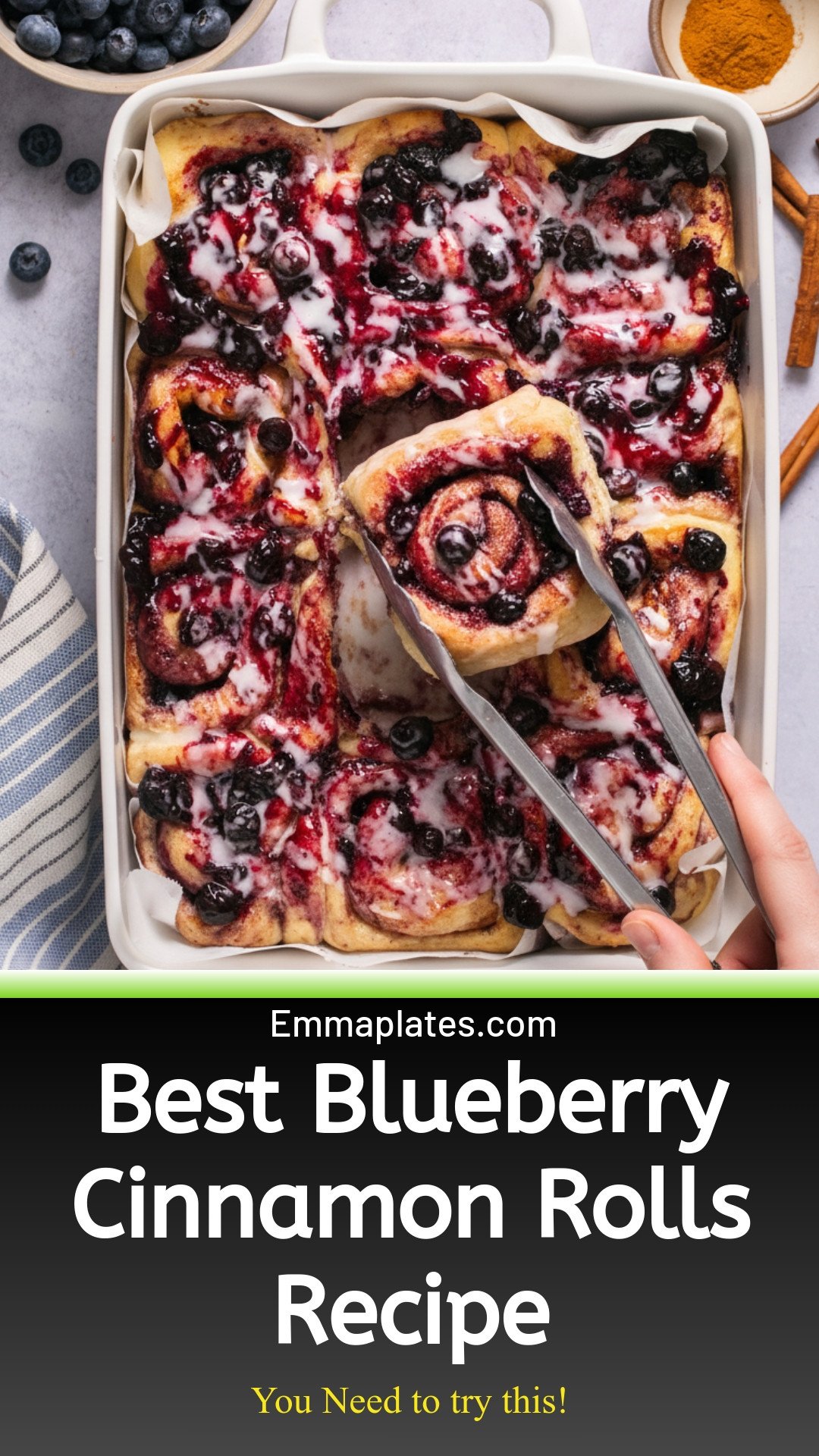 The Best Blueberry Cinnamon Rolls