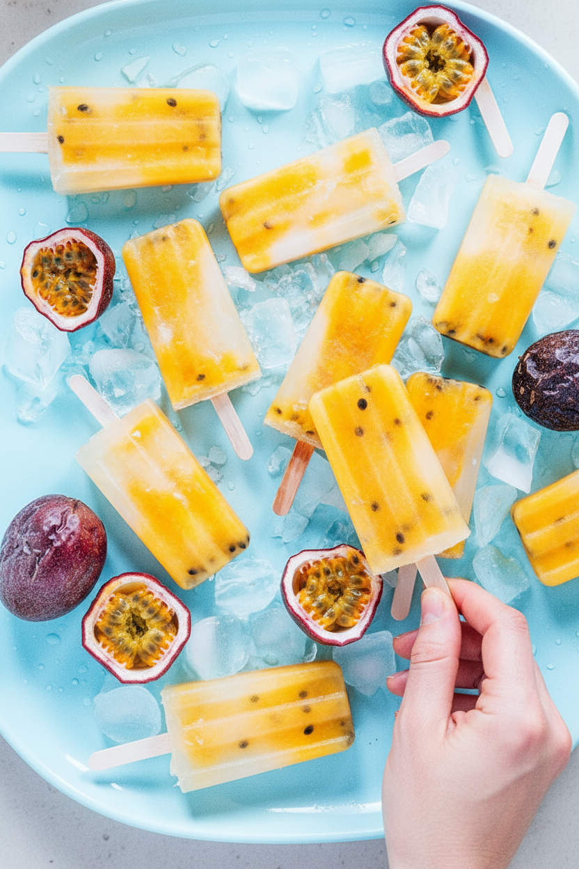 Best Ever Passion Fruit Popsicles