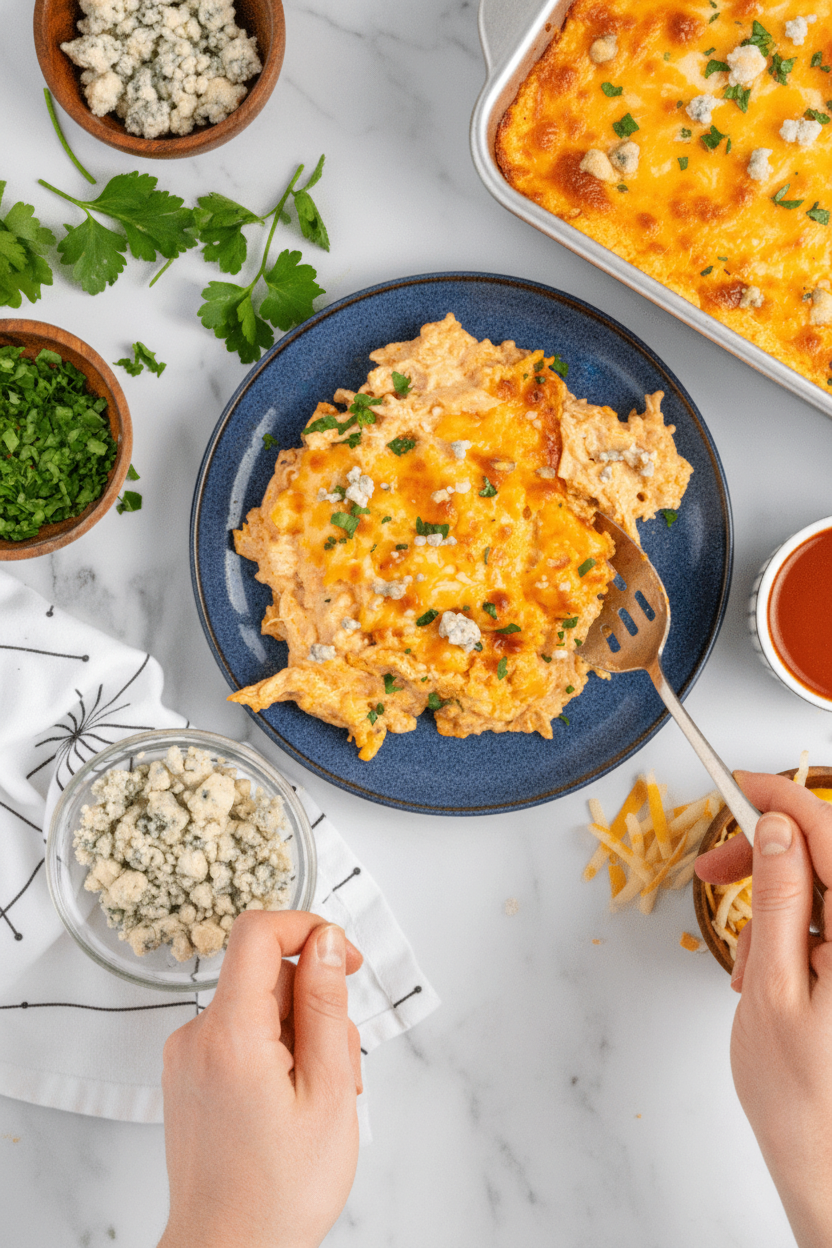 Buffalo Chicken Casserole