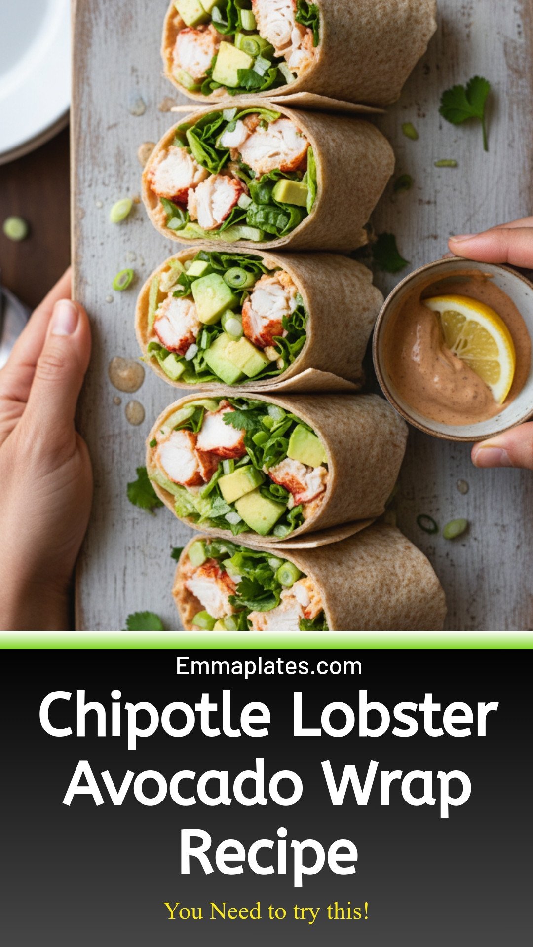 Chipotle Lobster and Avocado Wrap