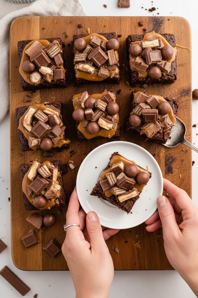 Chocolate Caramel Slab Squares