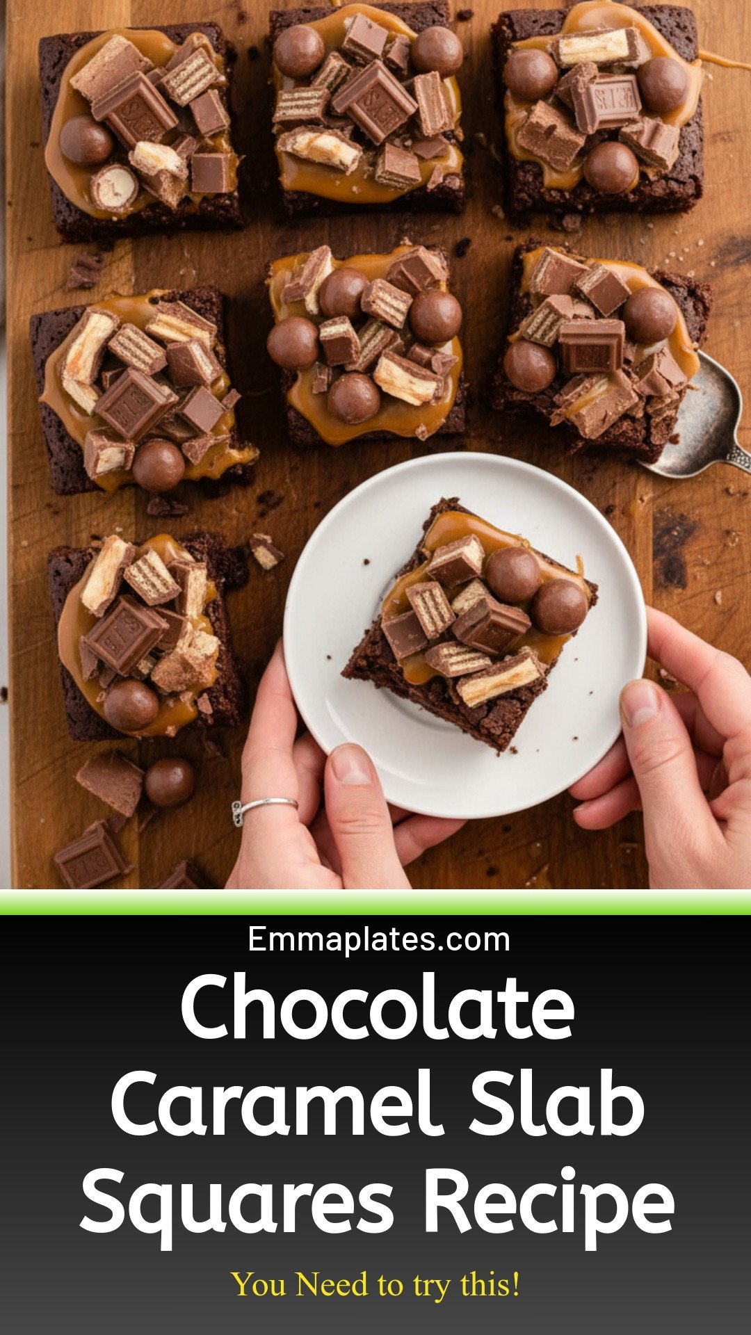 Chocolate Caramel Slab Squares