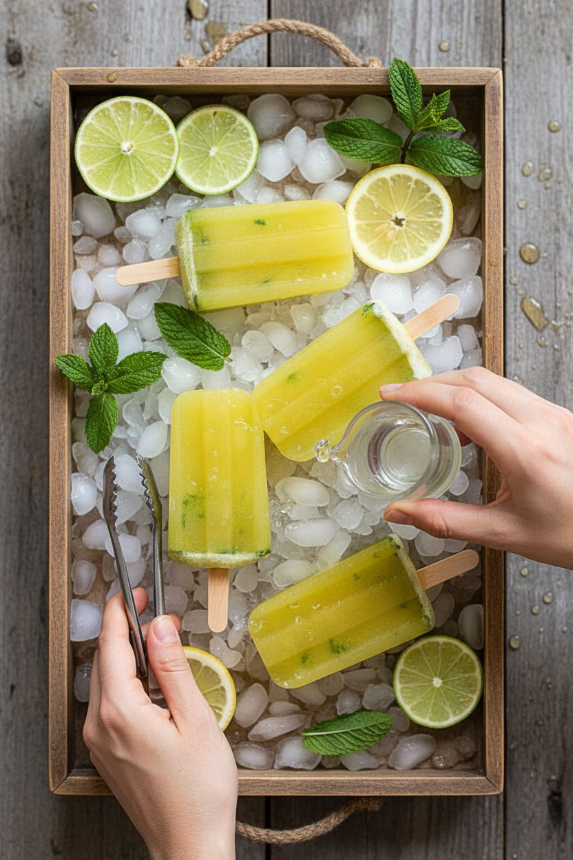 Citrus Basil Mojito Pops