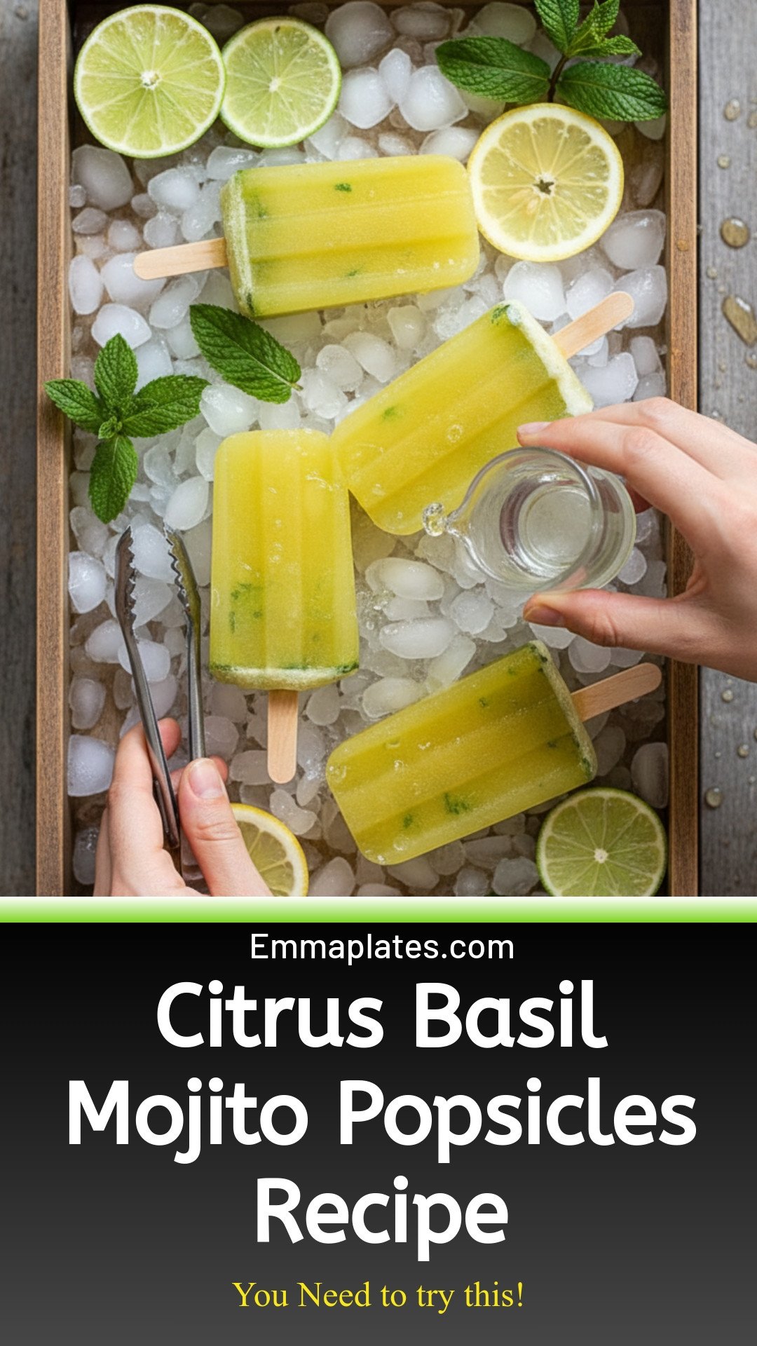 Citrus Basil Mojito Pops