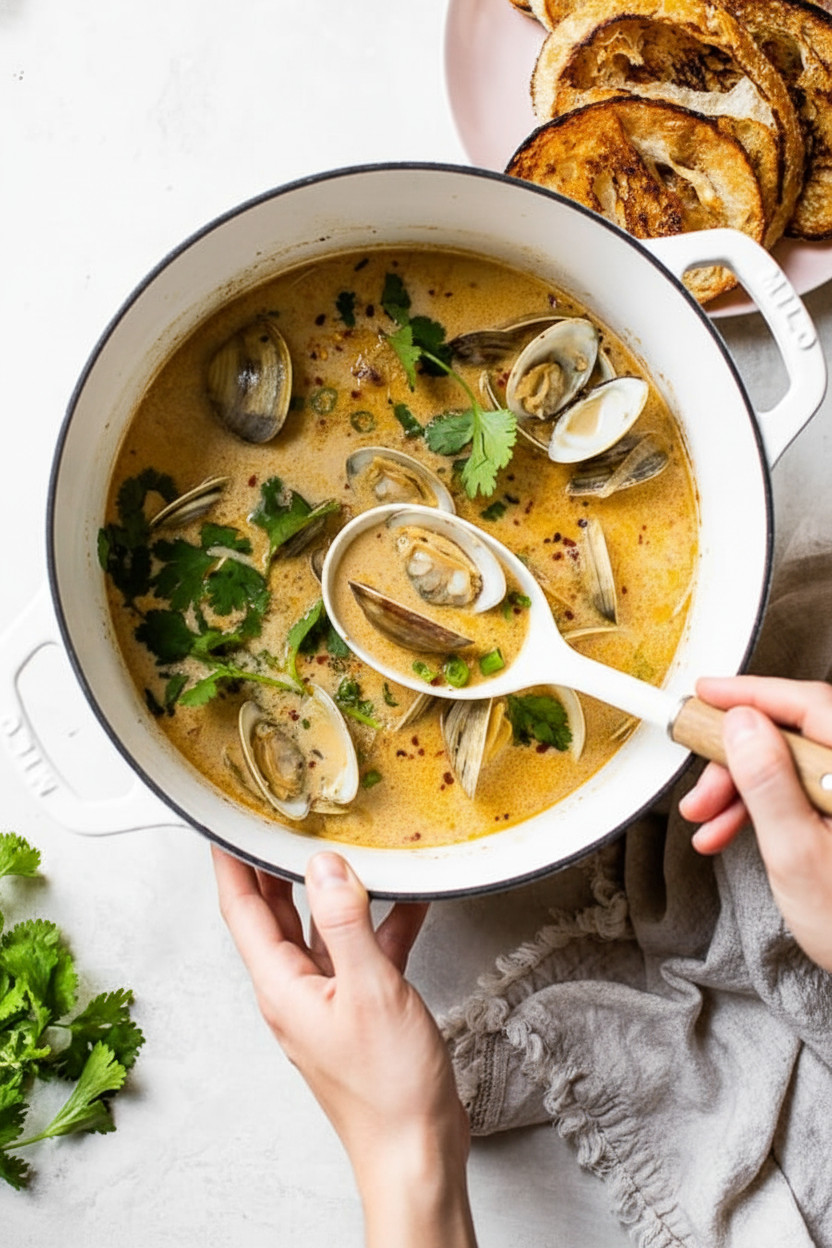 Coconut Broth Clams with Lemongrass