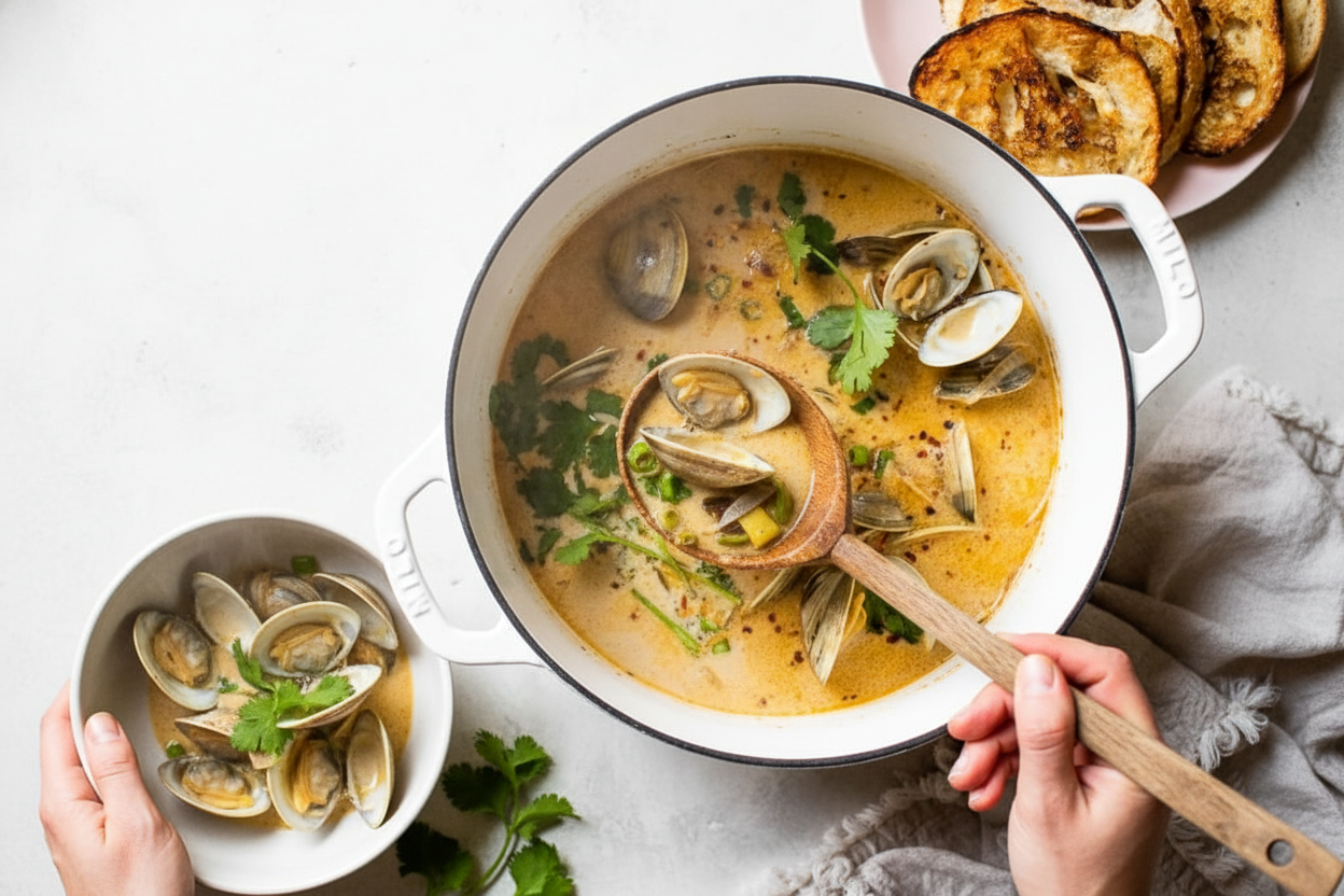 Coconut Broth Clams with Lemongrass