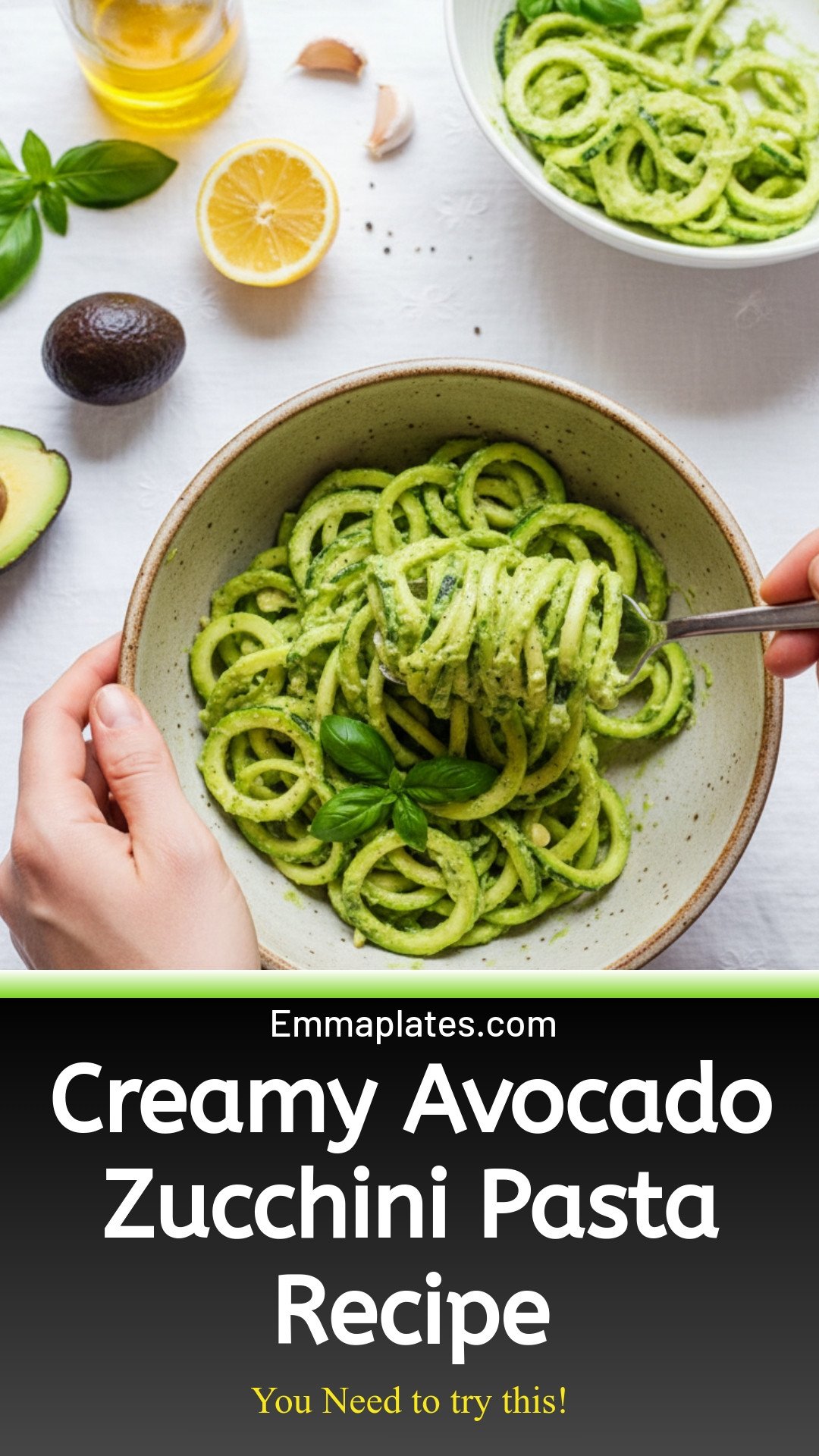 Creamy Avocado Zucchini Pasta