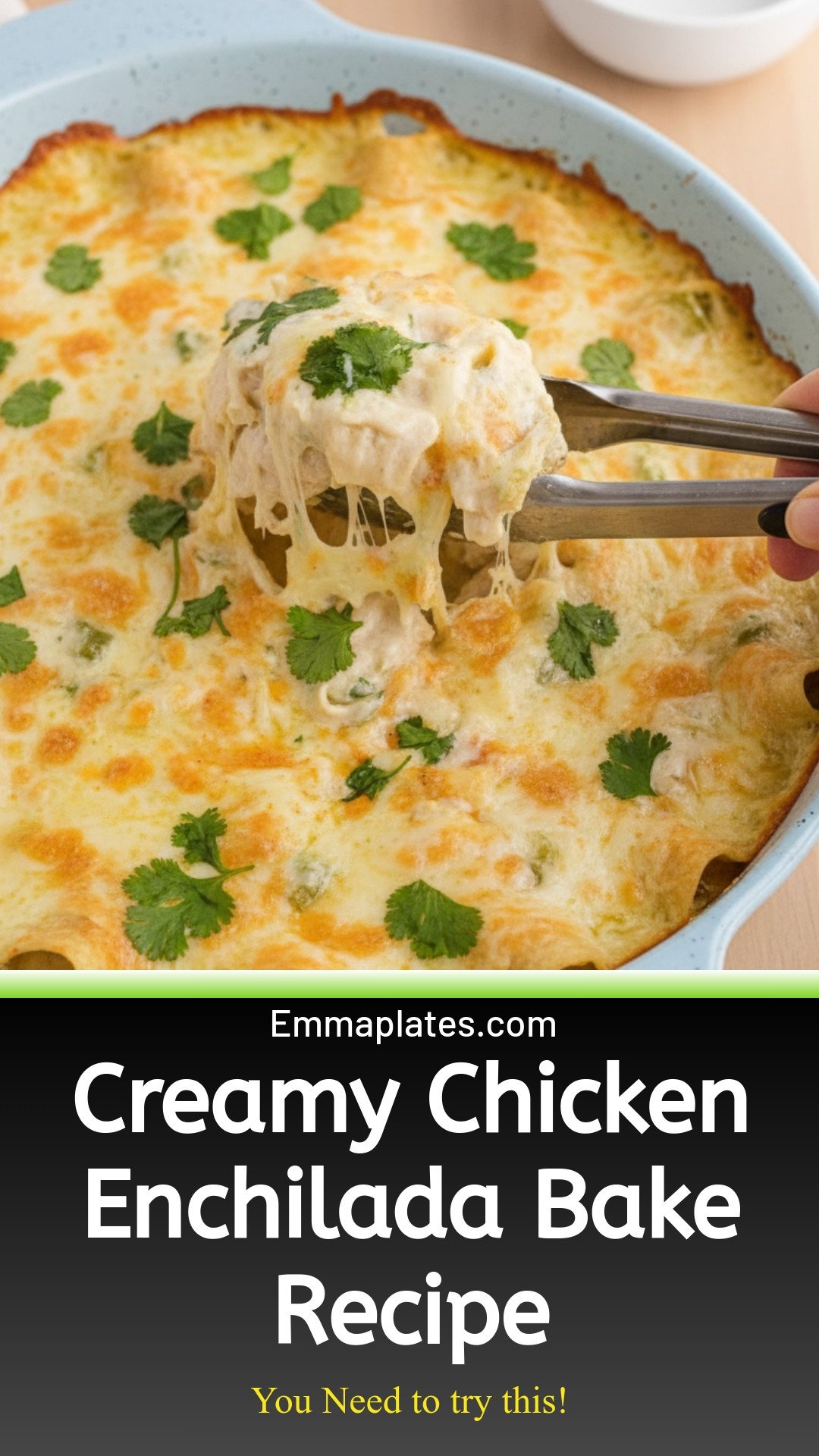 Creamy Chicken Enchilada Bake