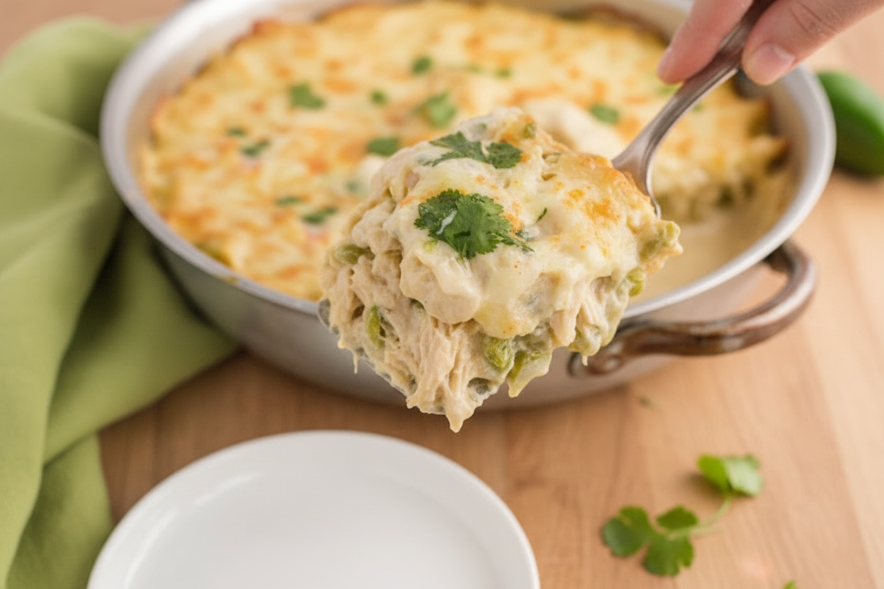 Creamy Chicken Enchilada Bake