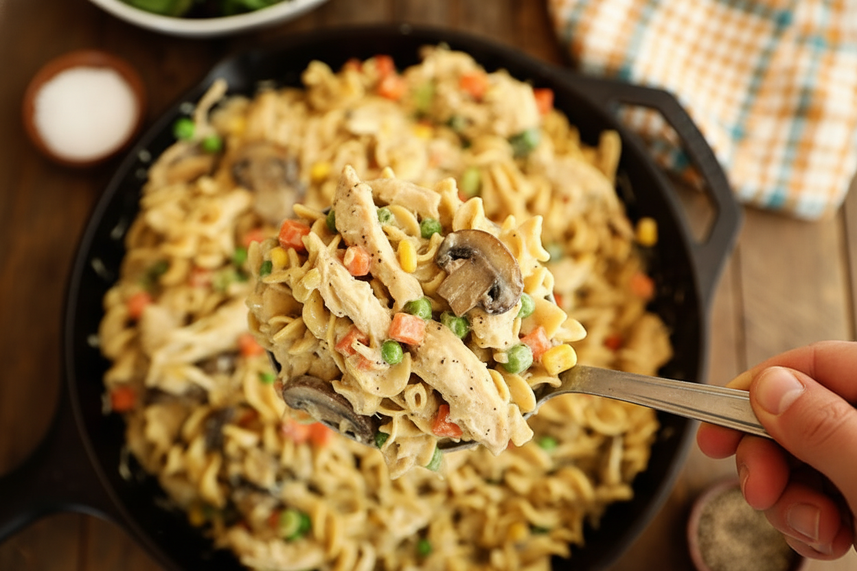 Creamy Chicken Noodle Bake