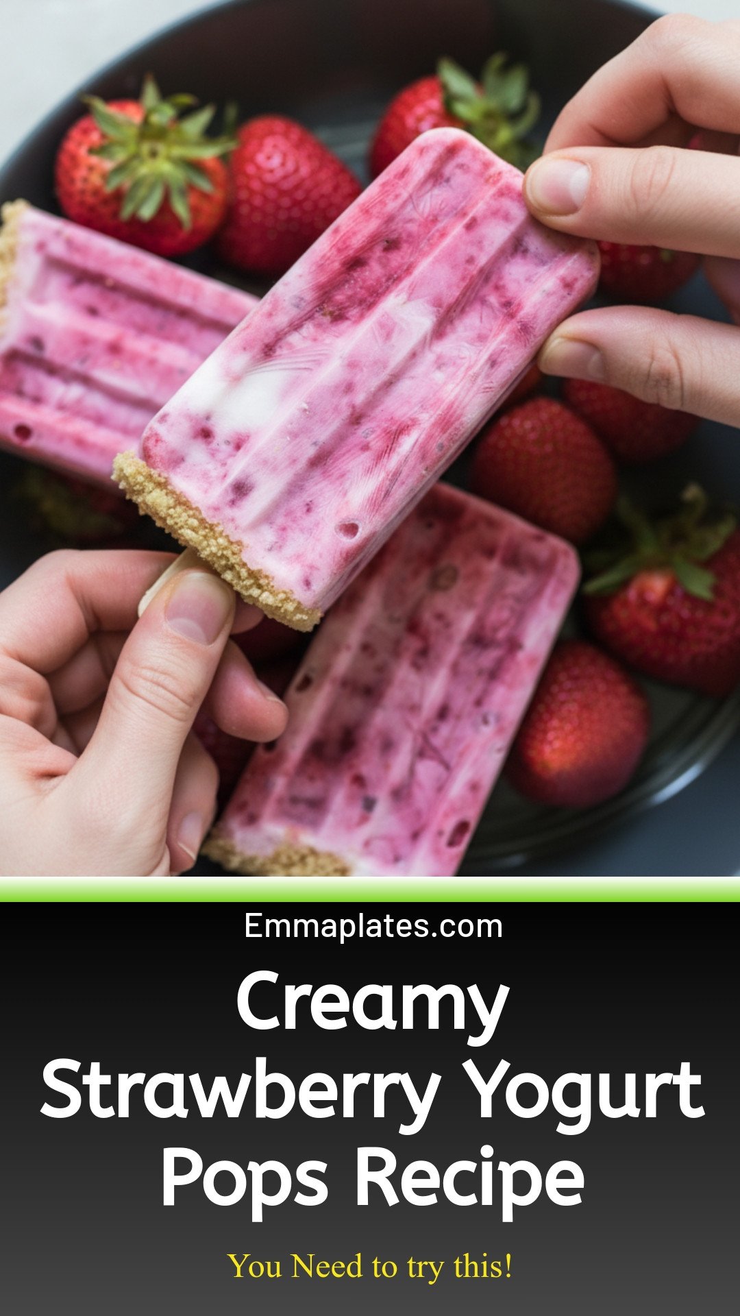 Creamy Strawberry Yogurt Pops