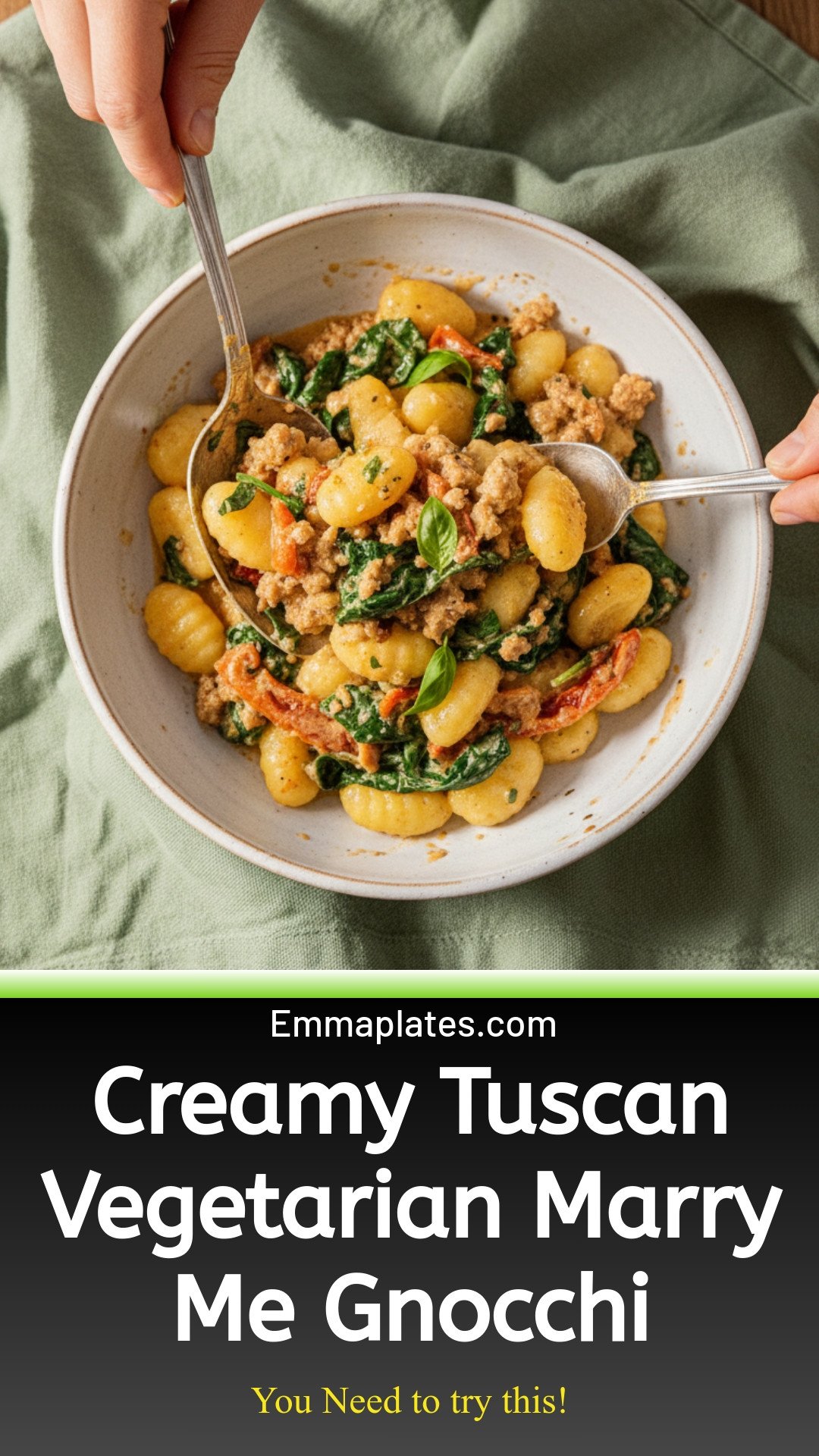 Vegetarian Marry Me Gnocchi (In Creamy Tuscan Sauce)