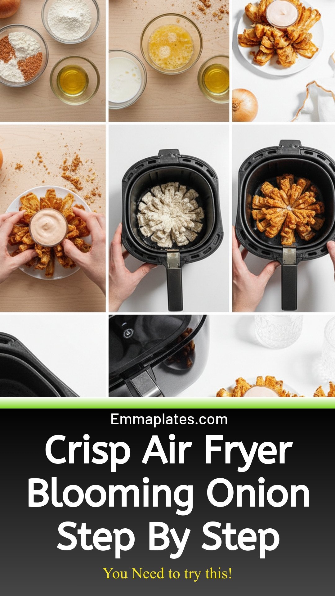 Crisp Air Fryer Blooming Onion Recipe (Step-By-Step)