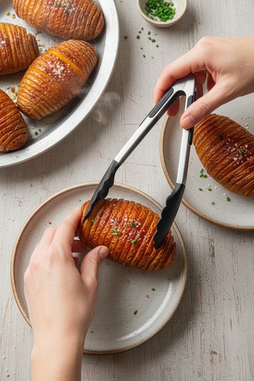Air Fryer Hasselback Potatoes