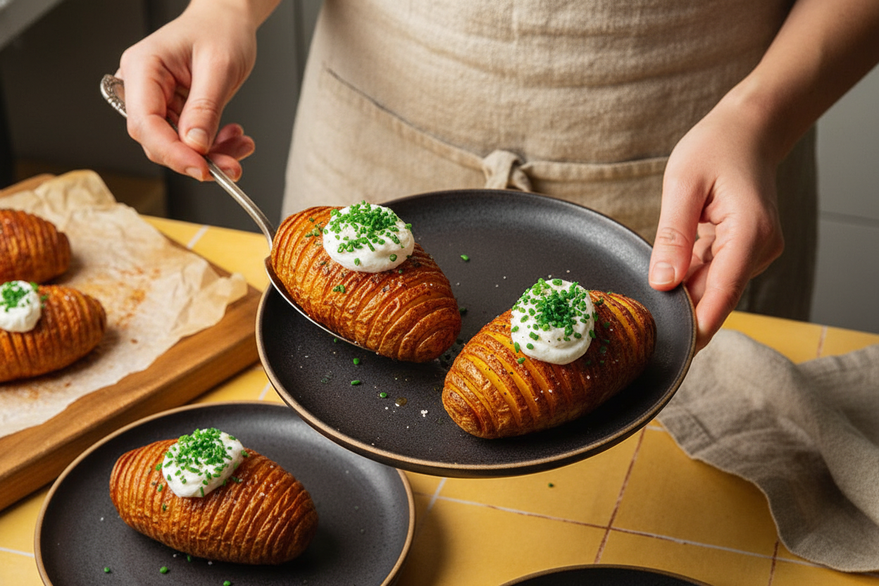 Air Fryer Hasselback Potatoes