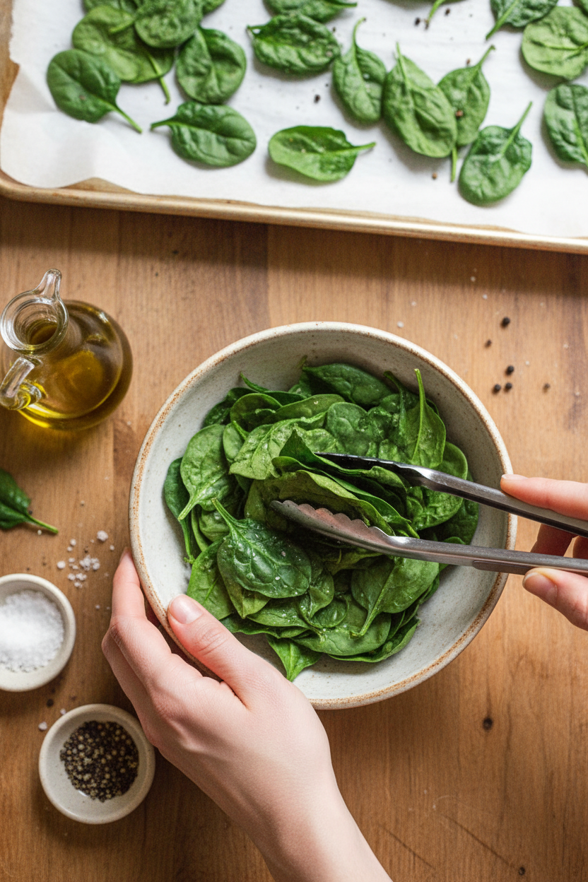 Crispy Baked Spinach Chips (In Your Oven!)
