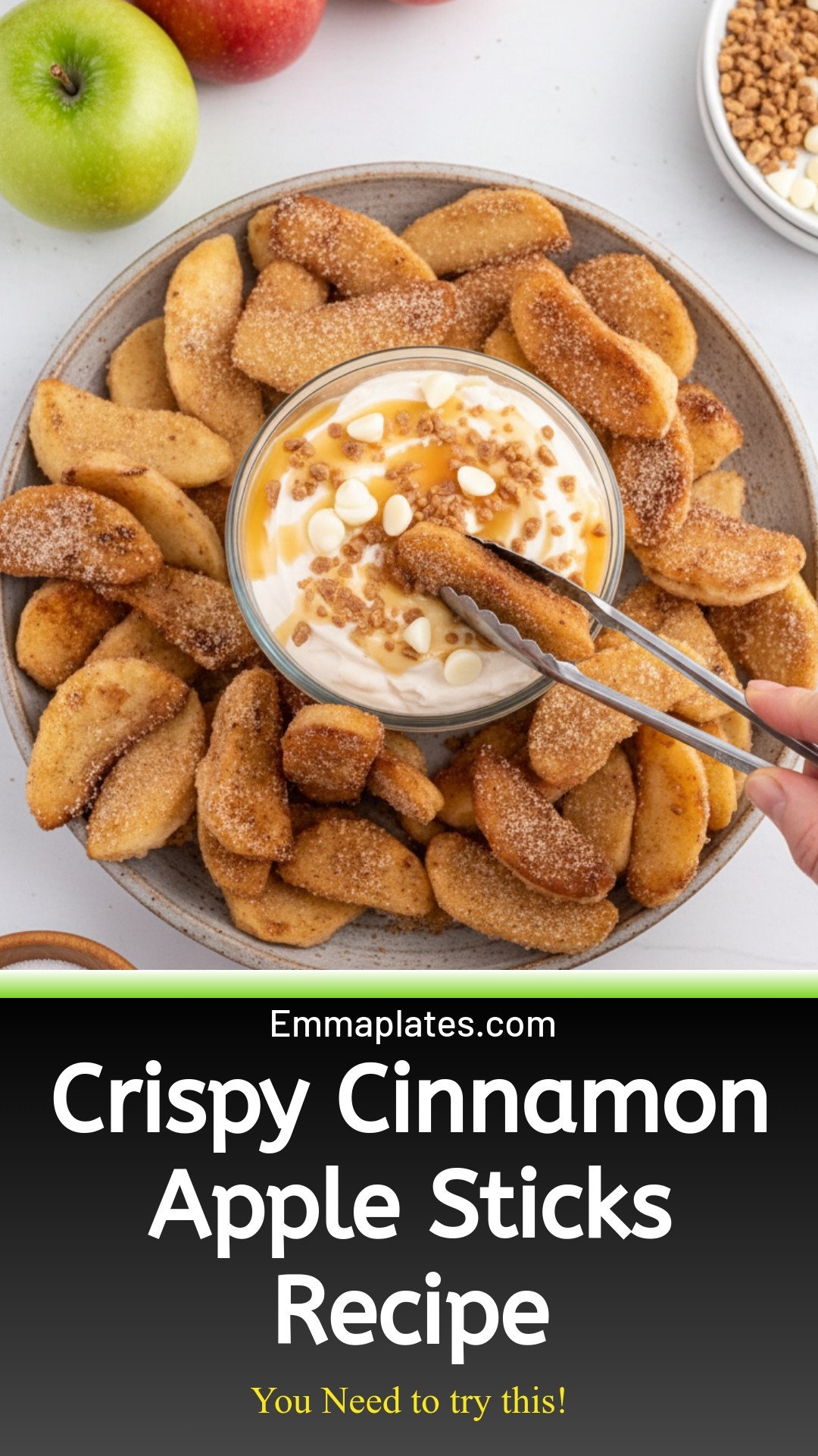 Crispy Cinnamon Apple Sticks