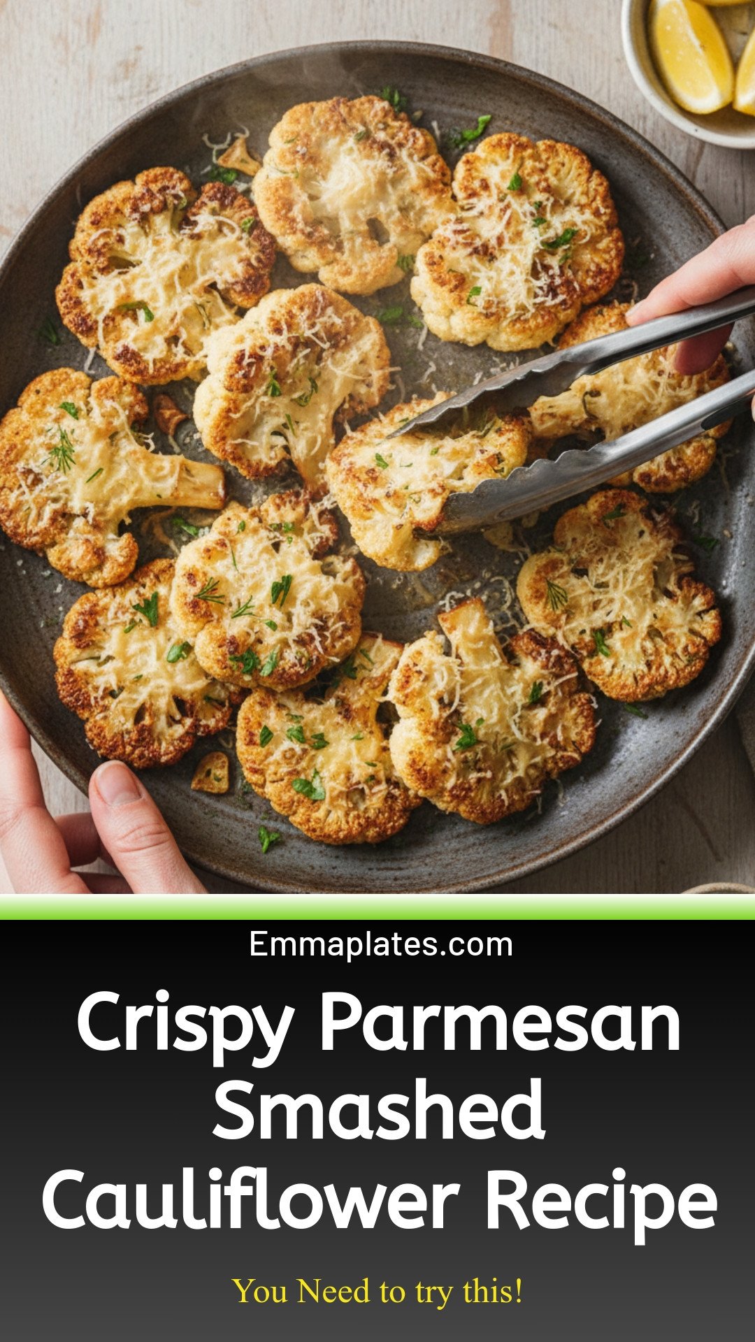Crispy Smashed Cauliflower With Parmesan