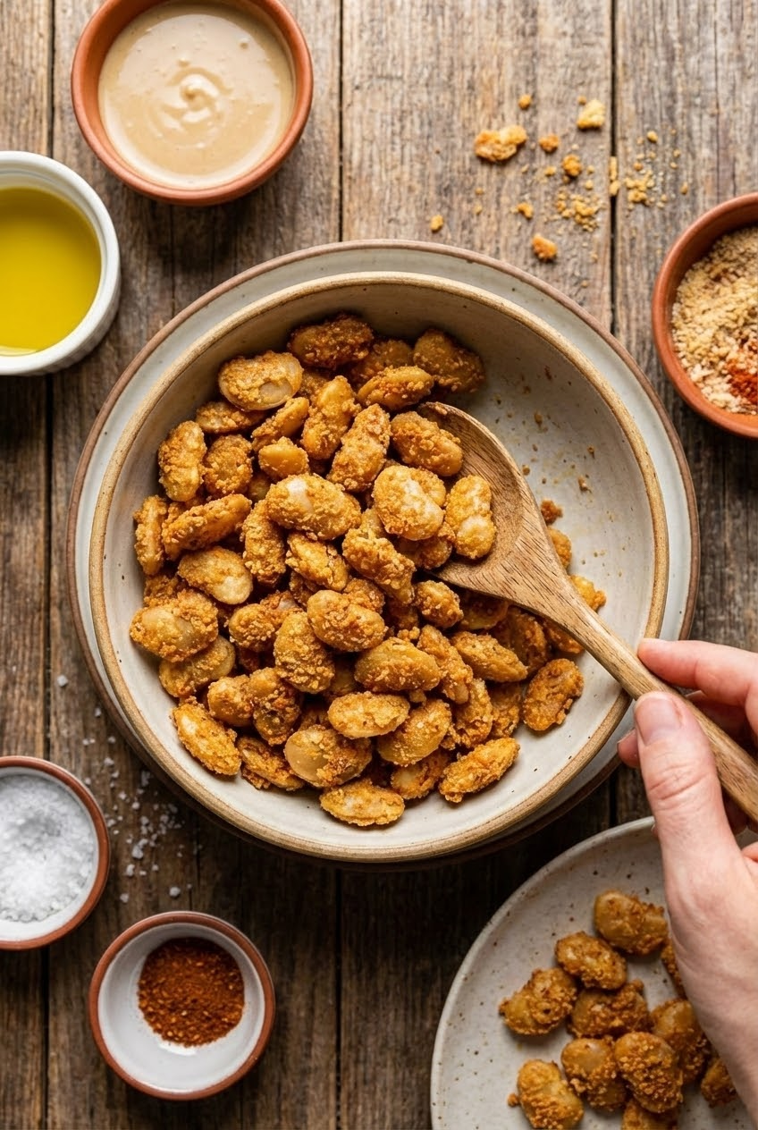 Crispy Tahini Butter Beans