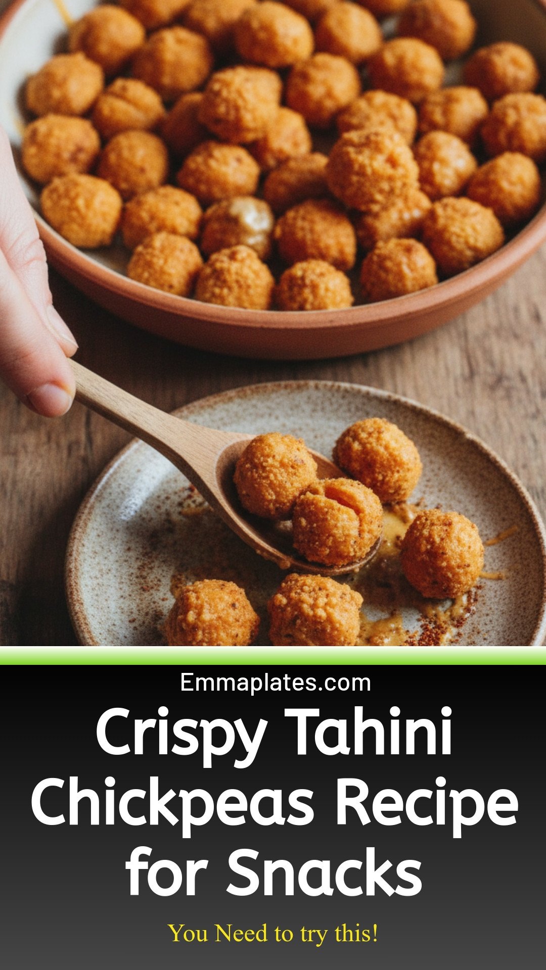 Crispy Tahini Chickpeas
