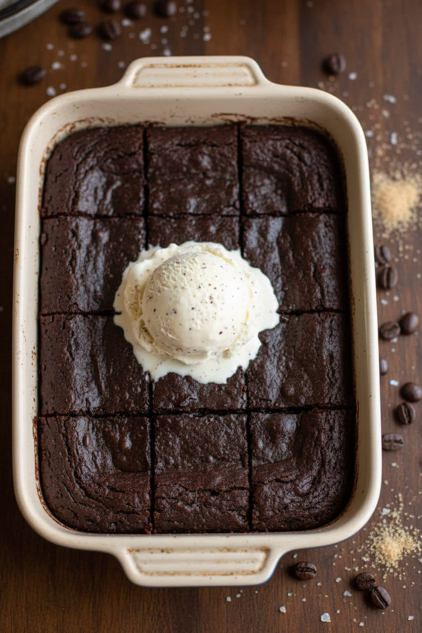 Dark Chocolate Vanilla Bean Espresso Brownies Recipe