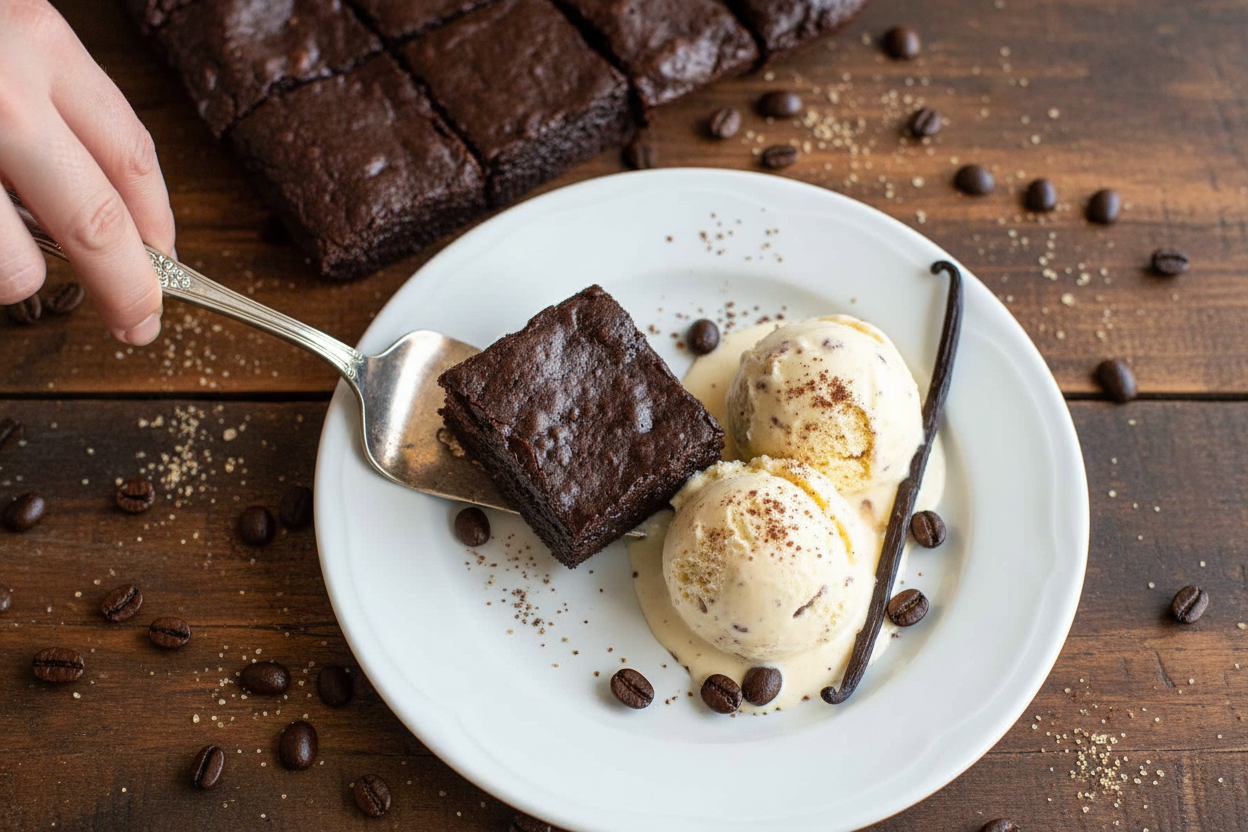 Dark Chocolate Vanilla Bean Espresso Brownies Recipe