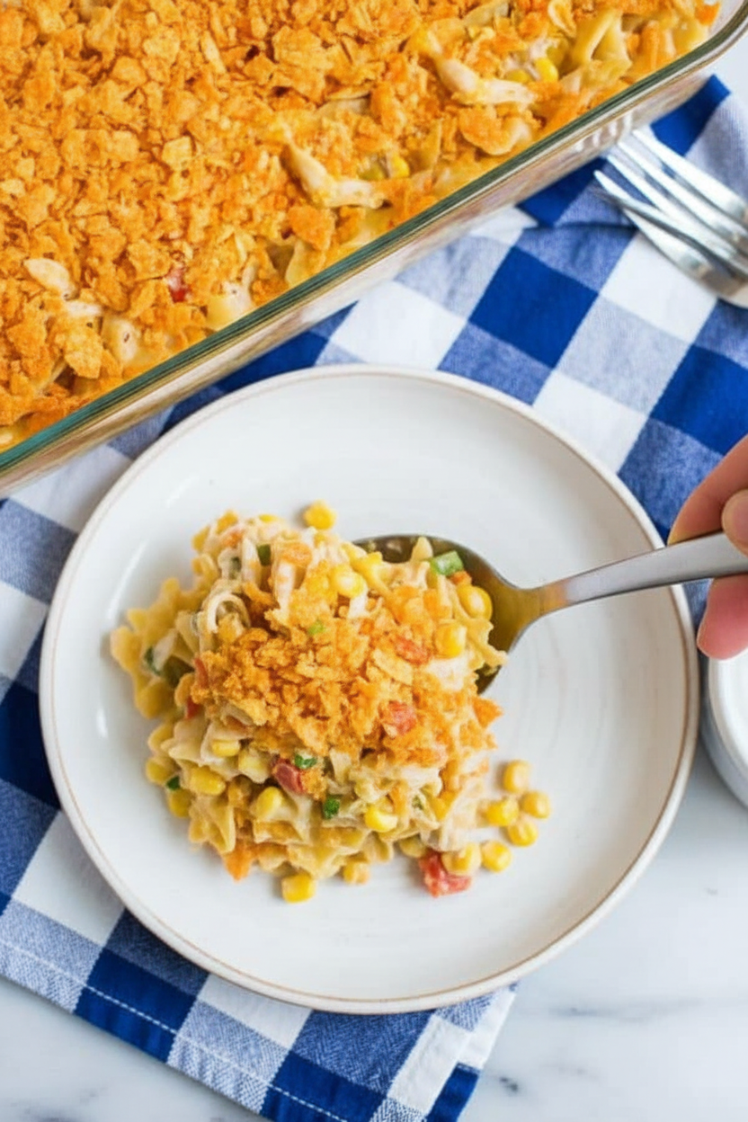 Doritos Cheesy Chicken Pasta Casserole