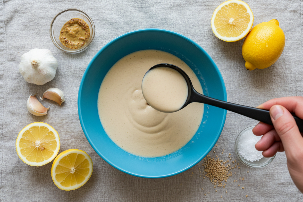 Lemon Tahini Dressing (5 Ingredients)